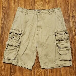 Vintage OP Ocean Pacific‎ Shorts Mens 34 Beige Tan Cargo Surf Y2K 90s